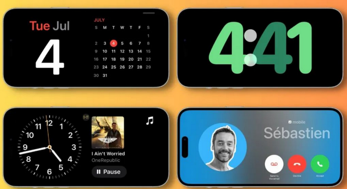 下花园苹果手机维修分享iOS17横屏充电待机显示有什么好处 